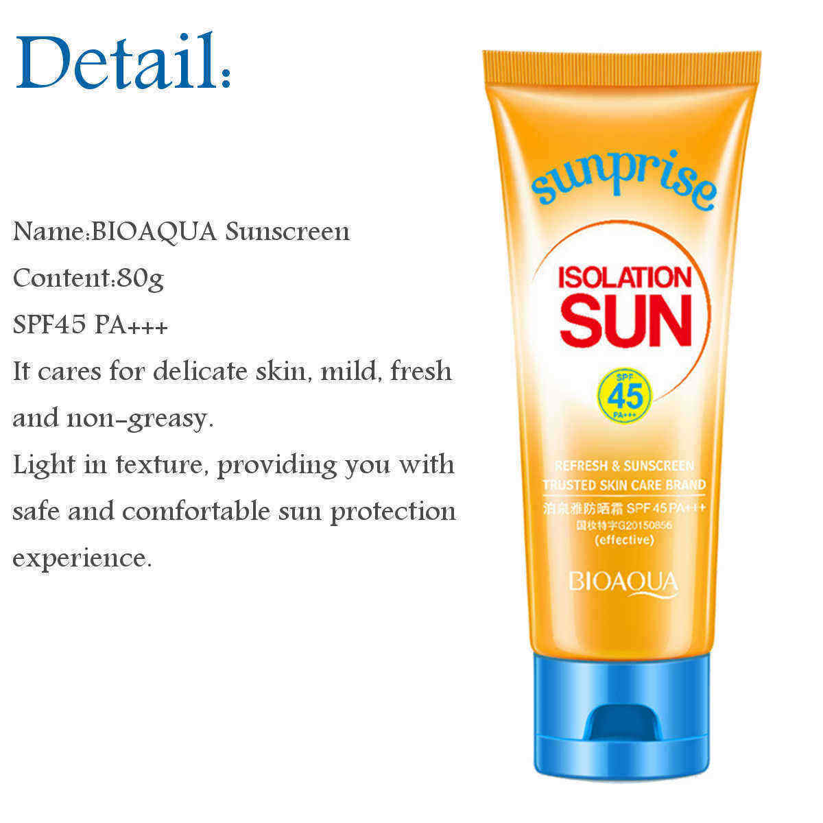 BIOAQUA-Sunscreen-SPF45-PA-Mild-Waterproof-Gel-UV-Lotion-80g-Essence-1373911