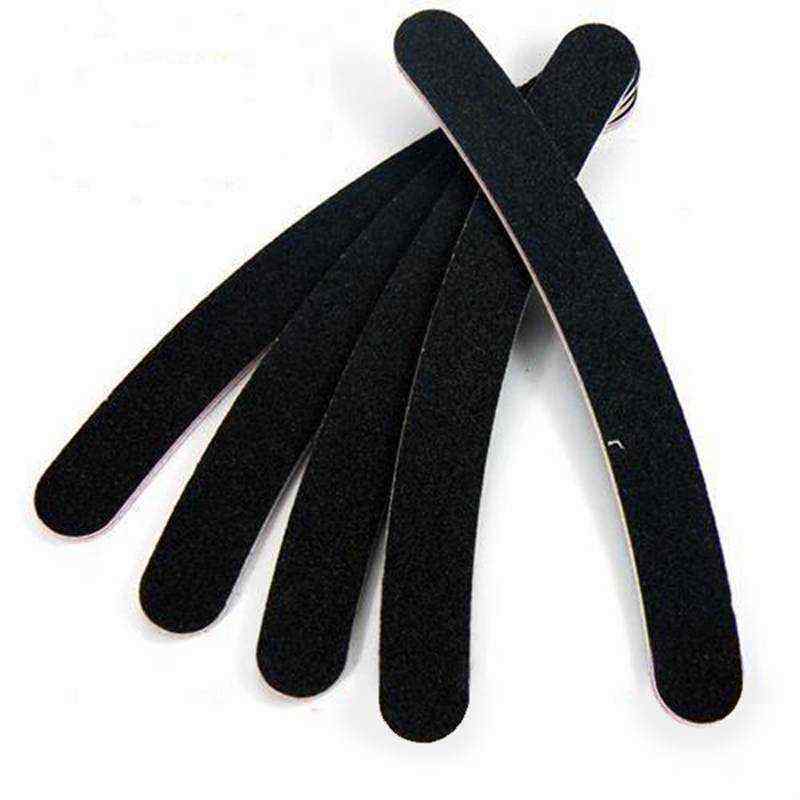 Black-Nail-Art-Buffer-Files-Crescent-Sandpaper-Grit-28203