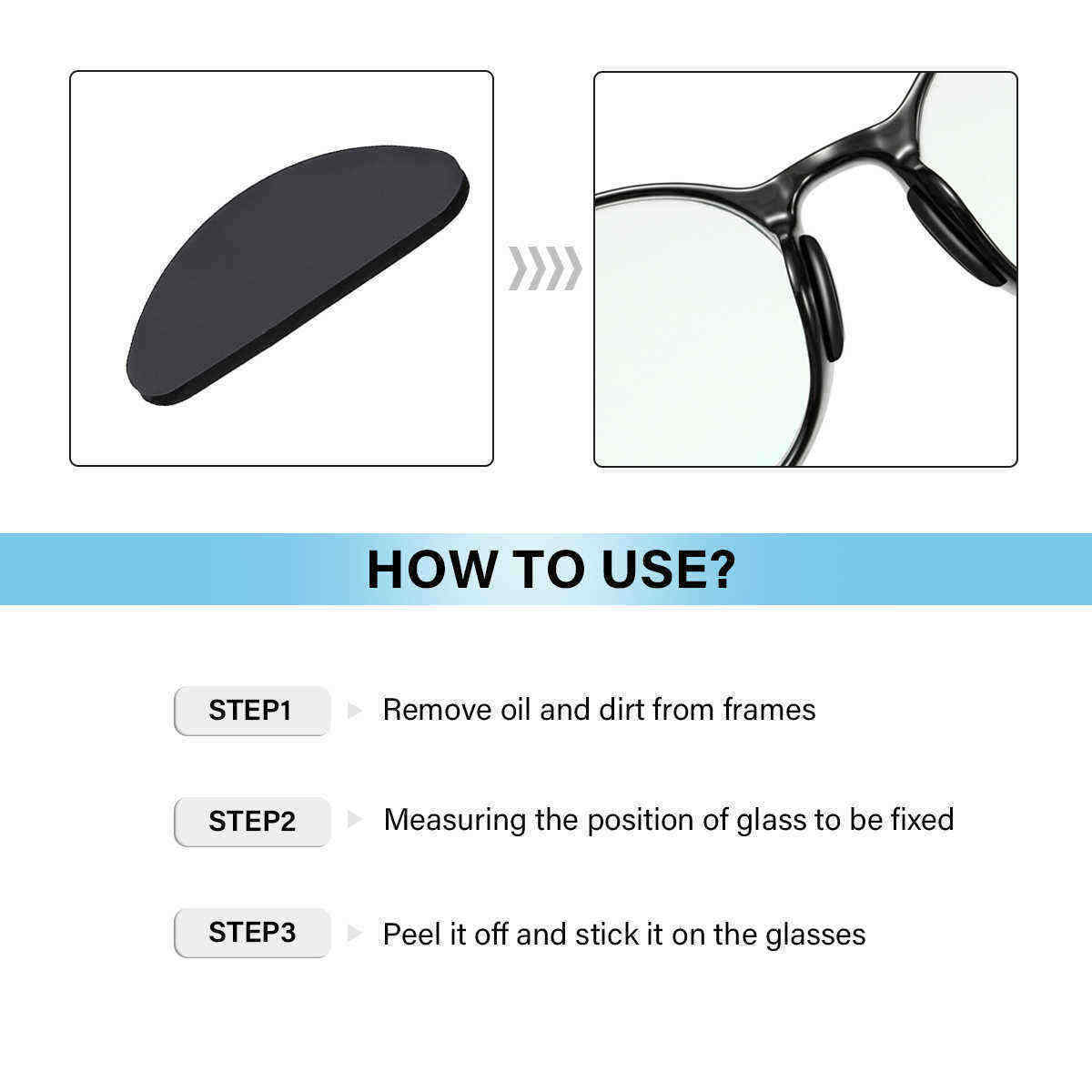 CHARMINER-32-Pairs-Soft-Eyeglasses-Nose-Pads-Thin-Glasses-Adhesive-Stick-on-Anti-Slip-Soft-Silicone--1474795