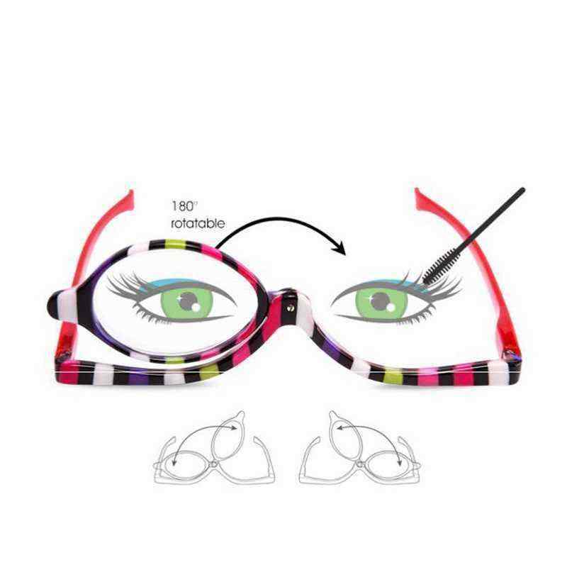 Colorful-Magnifying-Makeup-Glasses-Eye-Spectacles-Reading-Glasses-Flip-Down-Lens-Folding-for-Women-C-1213647