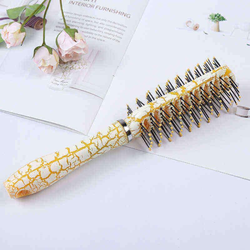 Crackle-Forming-Design-Plastic-Hair-Comb-Brush-Straight-Smooth-Hairs-Barber-Salon-Home-1302778