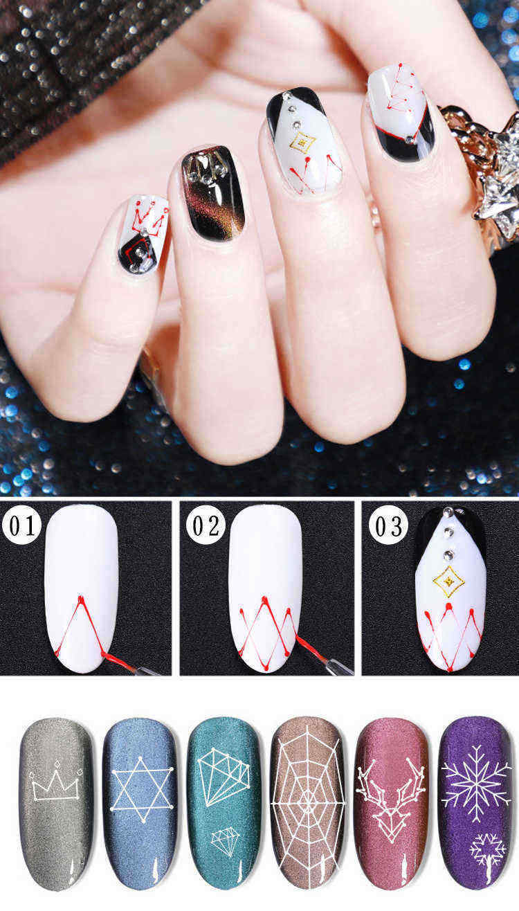 DANCINGNAIL-Elastic-Liner-UV-Gel-Polish-Creative-DIY-Star-Map-Cobweb-Flower-Drawing-Colour-Painting-1290032