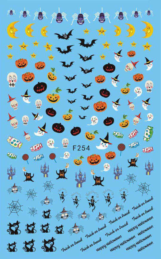 Dancingnail-Halloween-Nail-Art-Sticker-Bat-Vampire-Ghost-Pumpkin-Black-Cat-Skull-Pattern-Decoration-1202295