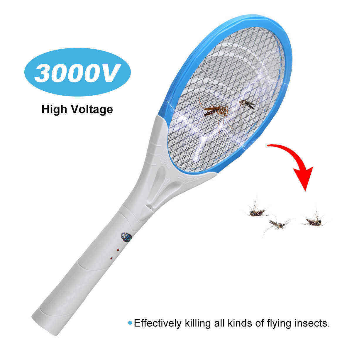Electric-Fly-Swatter-Mosquito-Swatter-Zapper-Bug-Zapper-Tennis-Racket-Shape-Kills-Insects-Gnats-Mosq-1534502