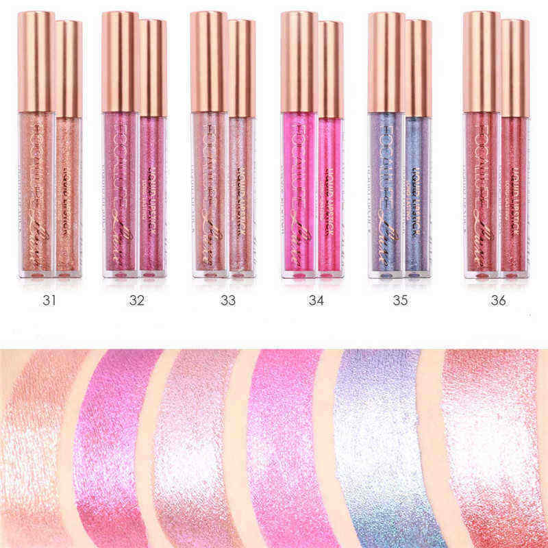 FOCALLURE-6-Colors-Metallic-Matte-Lip-Gloss-Liquid-Diamond-Glitter-Lipsticks-Cosmetics-Makeup-1170893