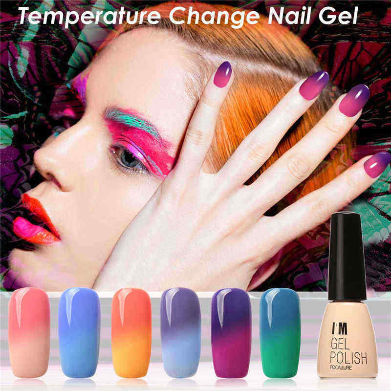 FOCALLURE-Temperature-Color-Change-UV-Gel-Polish-Nail-Art-Varnish-Manicure-7ml-30-Bright-Colors-1162709