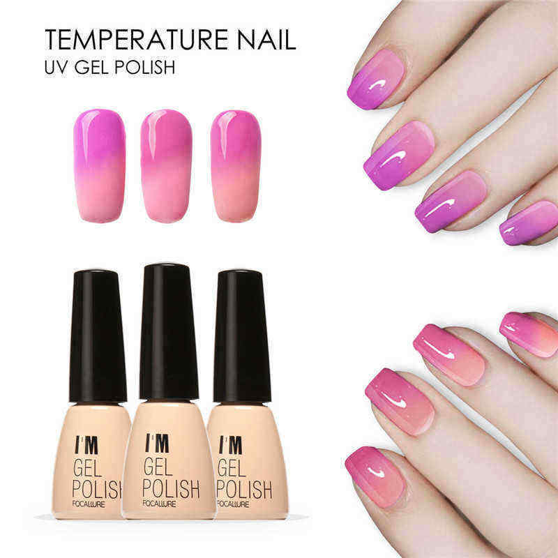 FOCALLURE-Temperature-Color-Change-UV-Gel-Polish-Nail-Art-Varnish-Manicure-7ml-30-Bright-Colors-1162709
