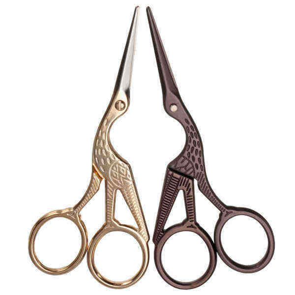 Gold-Bronze-Stork-Embroidery-Scissors-Eyebrow-Ear-Hair-Trimmer-1014984
