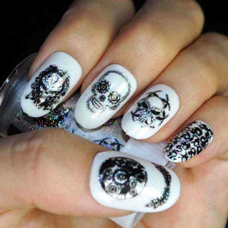 Halloween-Laser-Skull-Nail-Stickers-Decals-Gorgeous-Foils-Wraps-Manicure-Decoration-Zombie-Design-1194117