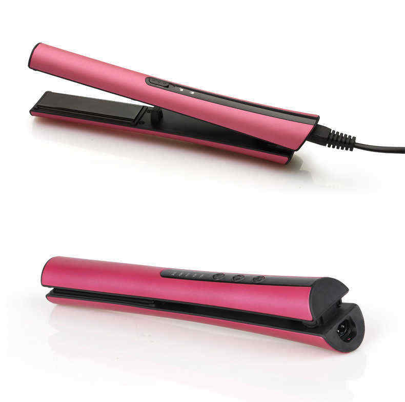 JINDING-Hair-Straightener-Rose-Red-5-Levels-Temperature-Setting-with-Stand-Holder-220V-240V-1312068
