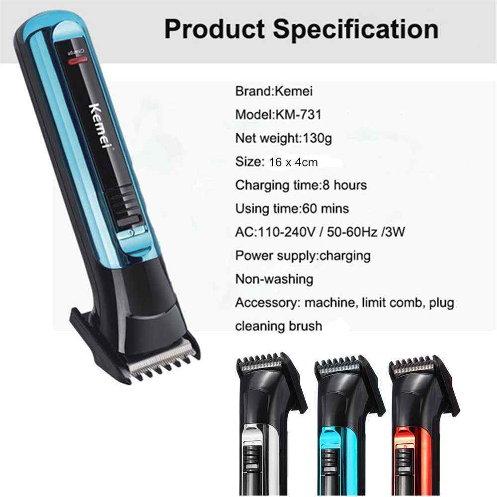 KEMEI-KM-731-Electric-Hair-Clipper-Cordless-Trimmer-Rechargeable-Global-Voltage-Barber-Home-Use-Men-1312564