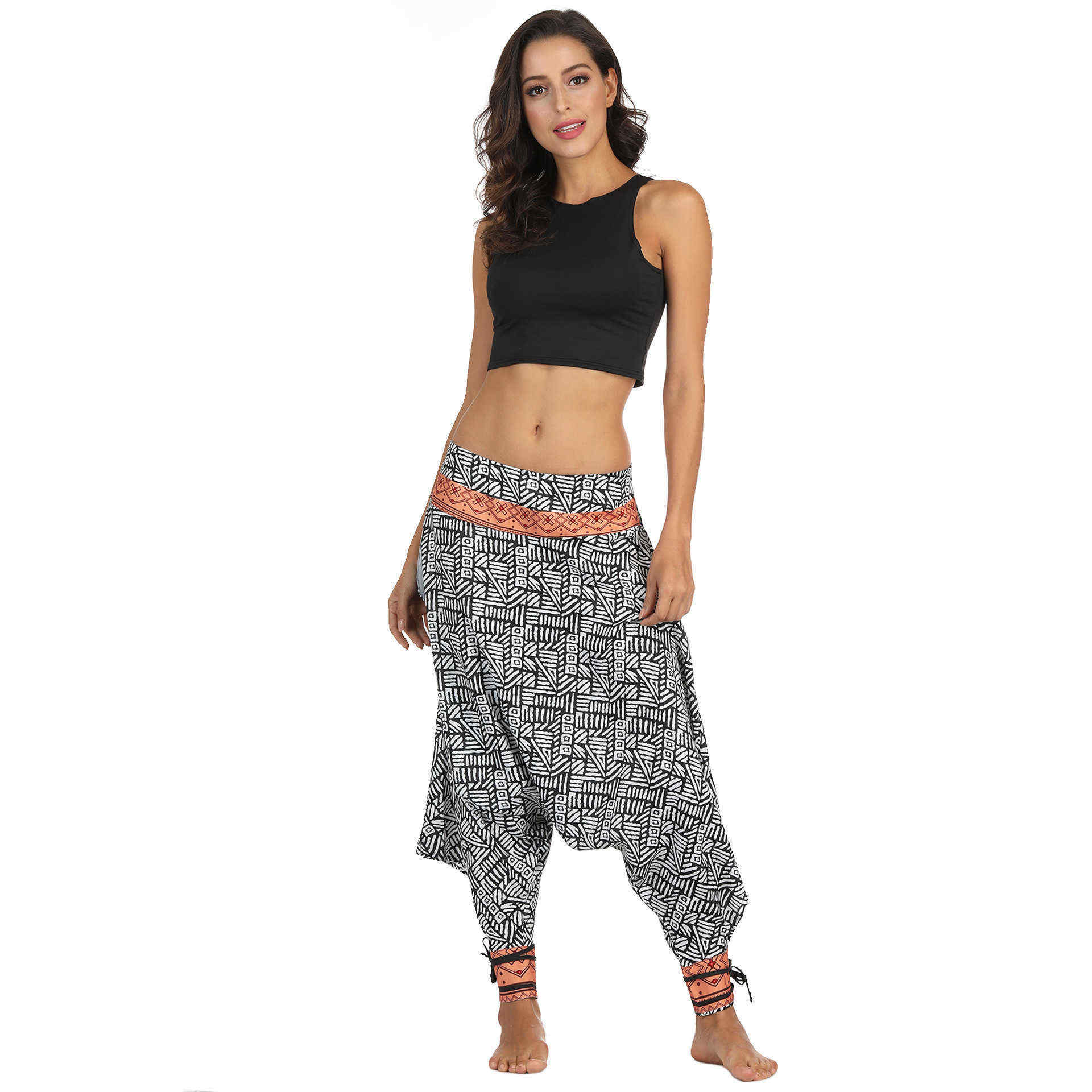 Large-Size-National-Wind-Digital-Printing-Womens-Fitness-Beam-Feet-Loose-Yoga-Pants-Lantern-Tide-1468496