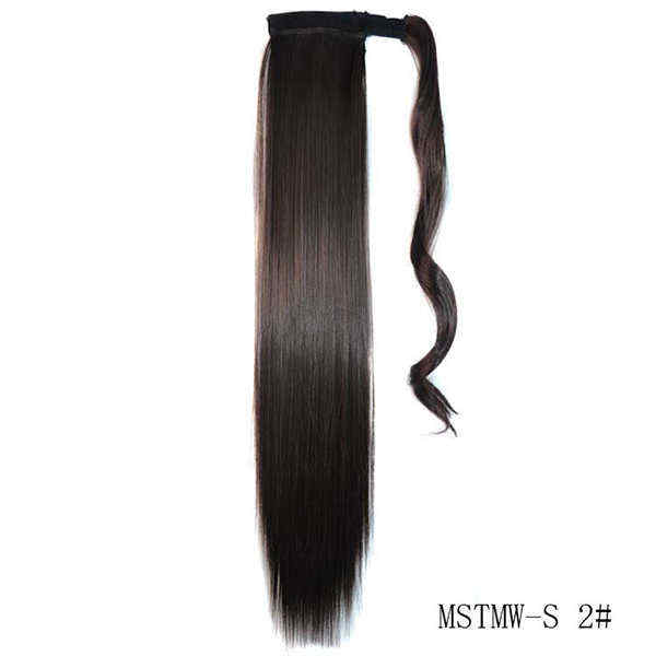 Long-Straight-Ponytail-Womens-Synthetic-Hair-Extensions-6-Colors-Magic-Tape-Clip-In-Hairpiece-Chocol-1234230