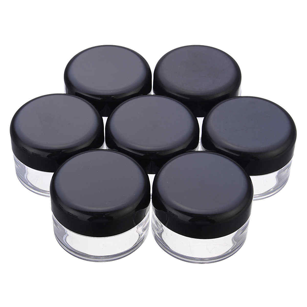 LuckyFine-10pcs-Transparent-Empty-Eye-Cream-Jar-Cosmetic-Plastic-Bottle-Travel-Makeup-Container-1207584