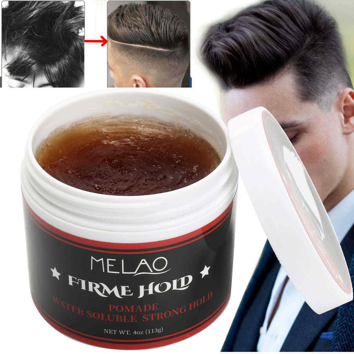 MELAO-Unisex-Hair-Cream-Cement-Mud-Styling-Wax-Barber-Styling-Pomade-Salon-1242597