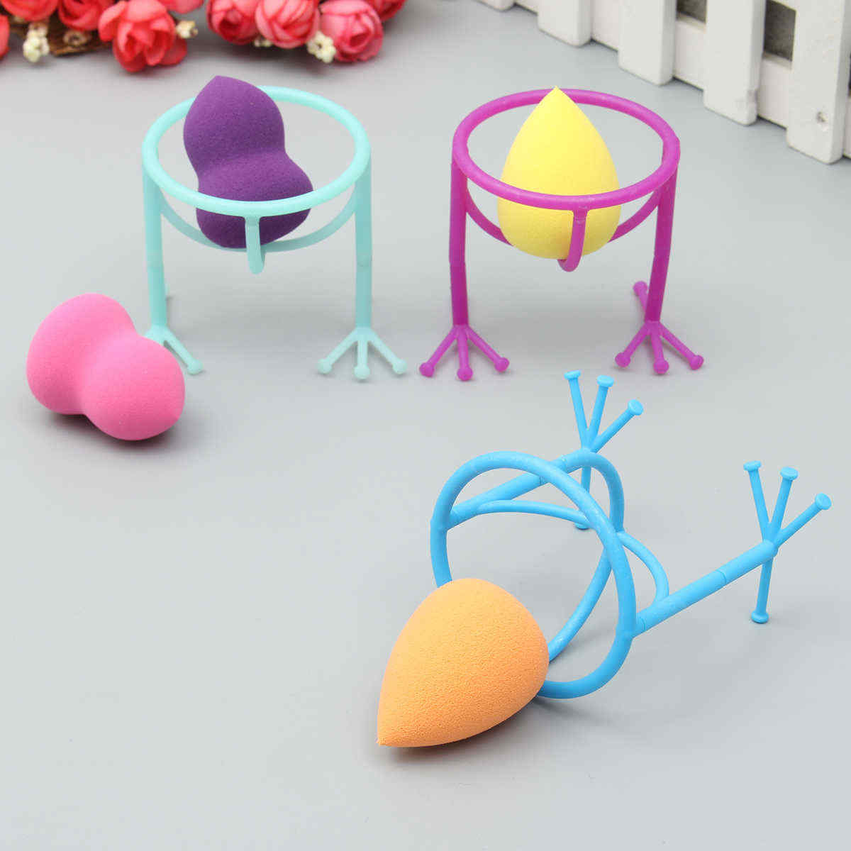 Makeup-Sponge-Drying-Racks-Anti-mildew-Egg-Powder-Puff-Display-Stand-Holder-Plastic-Blue-Pink-1189418