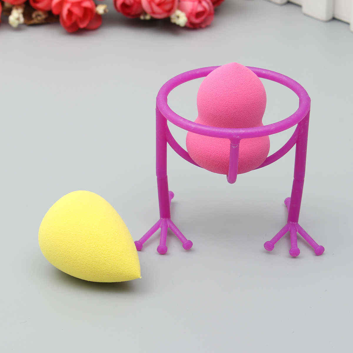 Makeup-Sponge-Drying-Racks-Anti-mildew-Egg-Powder-Puff-Display-Stand-Holder-Plastic-Blue-Pink-1189418