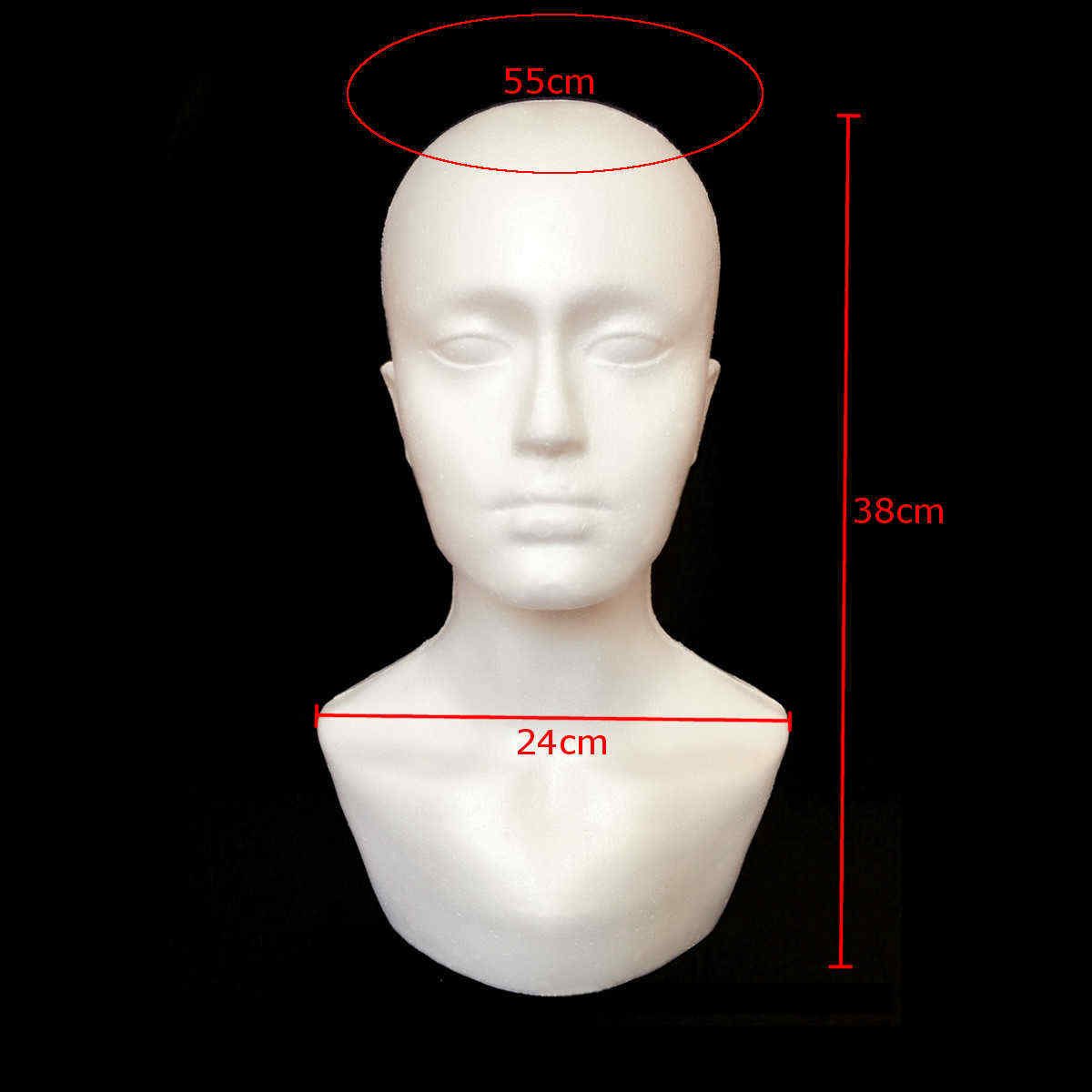 Male-Polystyrene-Foam-Mannequin-Stand-Model-Display-Head-Hat-Cap-Wig-1261271