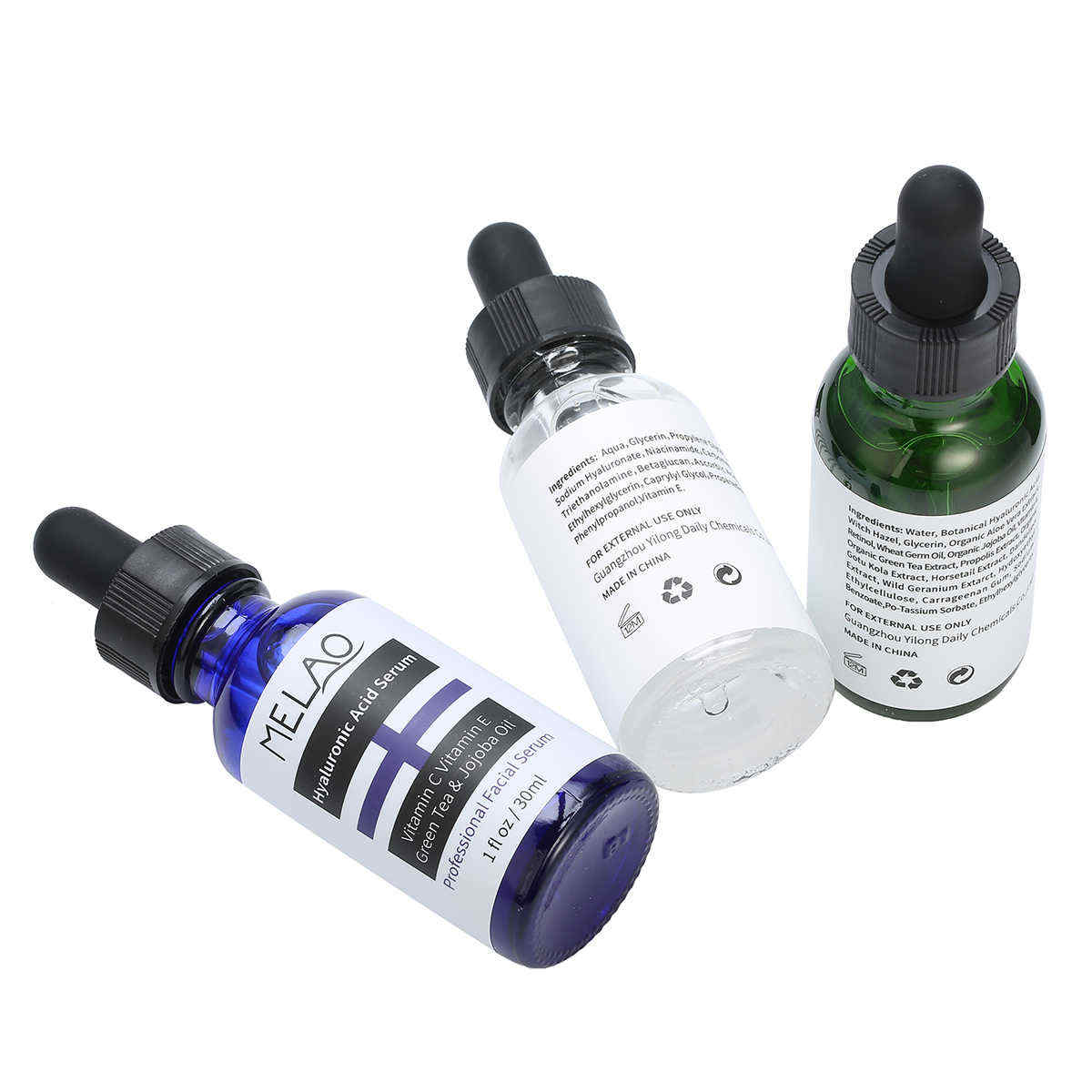 Melao-3pcs-Vitamin-C-Retinol-Hyaluronic-Acid-Serum-Kit-Green-Tea-Jojoba-Oil-Tighten-Rejuvenating-1261338