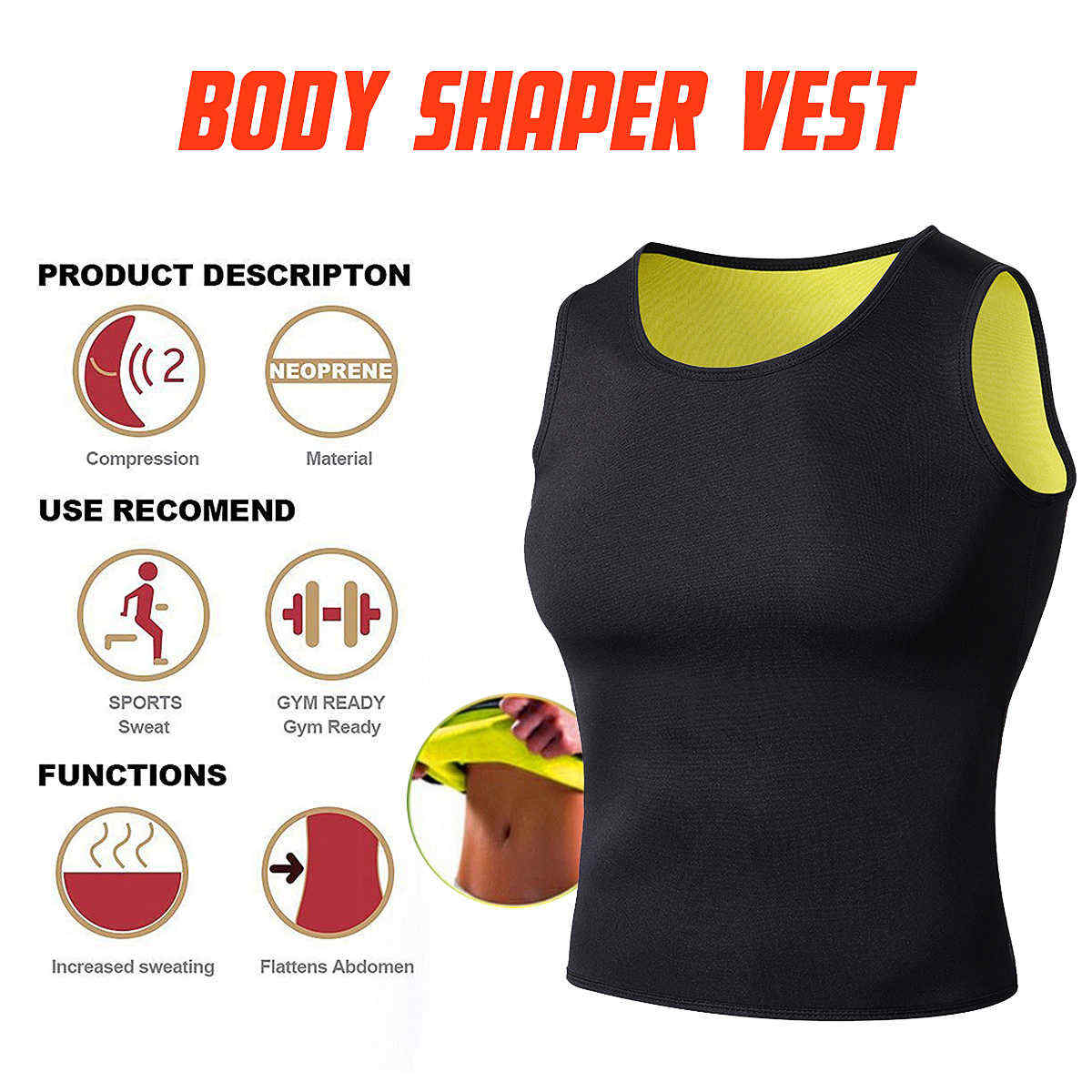 Mens-Neoprene-Body-Shaper-Slimming-Sweat-Trainer-Yoga-Gym-Cincher-Vest-1456107