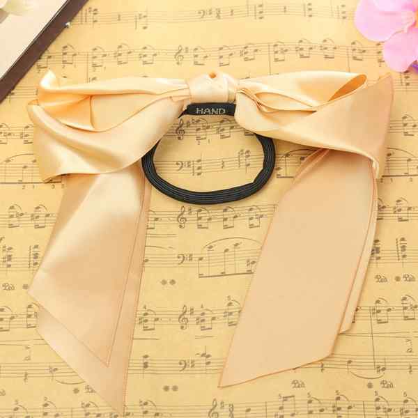 Multicolor-Scrunchie-Ponytail-Holder-Satin-Ribbon-Bow-Bowknot-Hair-Band-Rope-1075340