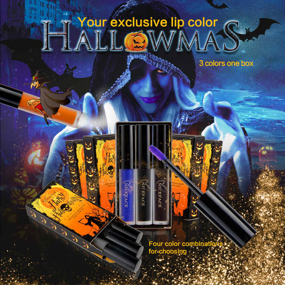 NICEFACE-Halloween-Matte-Lipstick-Liquid-Lip-Gloss-Kit-Suit-Retro-Pumpkin-Nude-Makeup-1186477