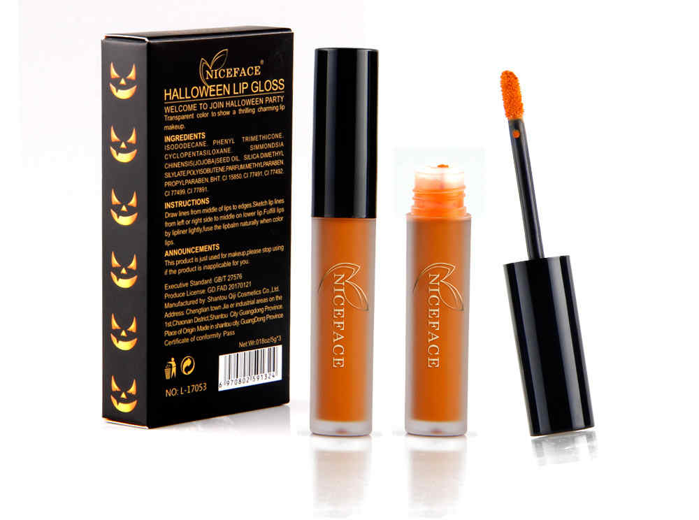 NICEFACE-Halloween-Matte-Lipstick-Liquid-Lip-Gloss-Kit-Suit-Retro-Pumpkin-Nude-Makeup-1186477
