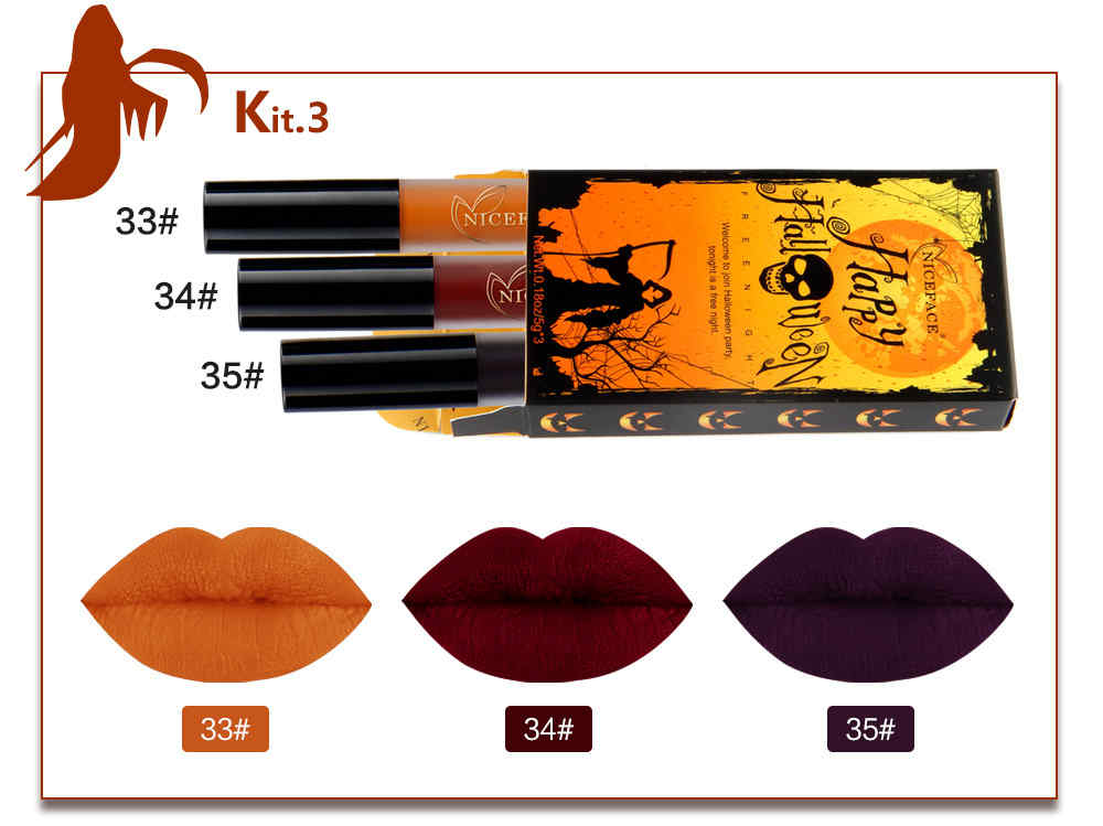 NICEFACE-Halloween-Matte-Lipstick-Liquid-Lip-Gloss-Kit-Suit-Retro-Pumpkin-Nude-Makeup-1186477