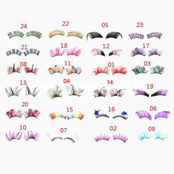Party-Fancy-Long-Feather-Girl-Makeup-False-Fake-Eyelashes-49207