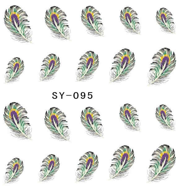 Peacock-Feather-Nail-Art-Water-Transfers-Decals-Stickers-921058