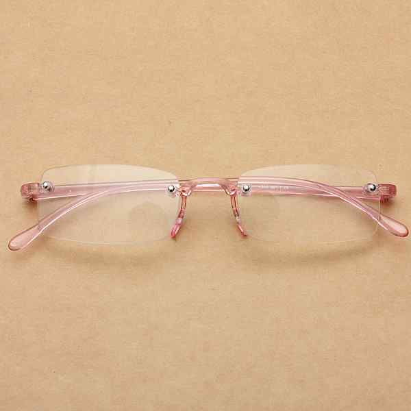 Pink-Rimless-Light-Presbyopic-Reading-Glasses-Fatigue-Relieve-Strength-10-15-20-25-30-1015451