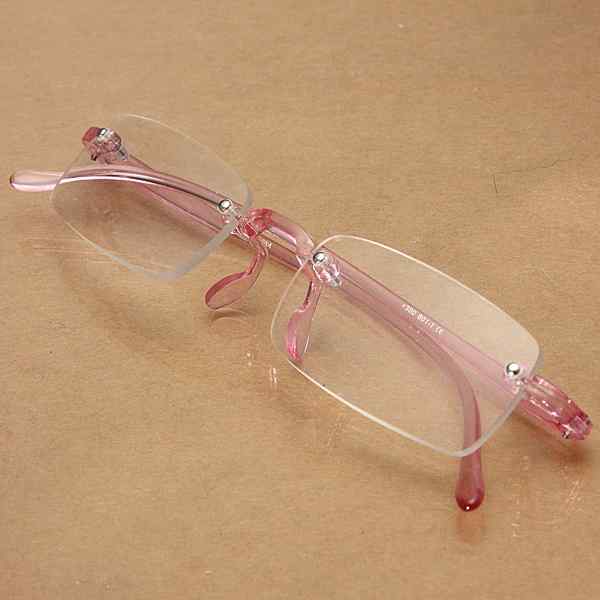 Pink-Rimless-Light-Presbyopic-Reading-Glasses-Fatigue-Relieve-Strength-10-15-20-25-30-1015451