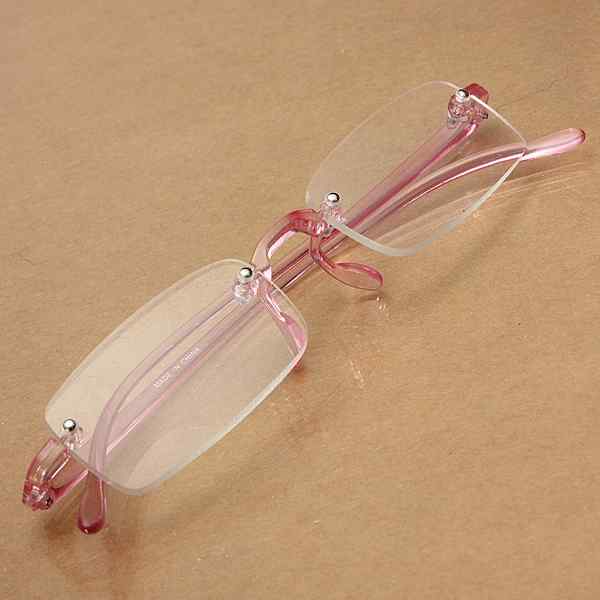 Pink-Rimless-Light-Presbyopic-Reading-Glasses-Fatigue-Relieve-Strength-10-15-20-25-30-1015451