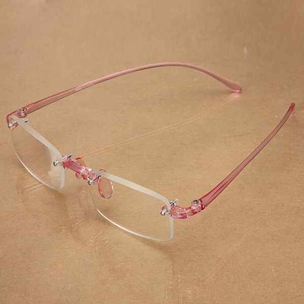Pink-Rimless-Light-Presbyopic-Reading-Glasses-Fatigue-Relieve-Strength-10-15-20-25-30-1015451