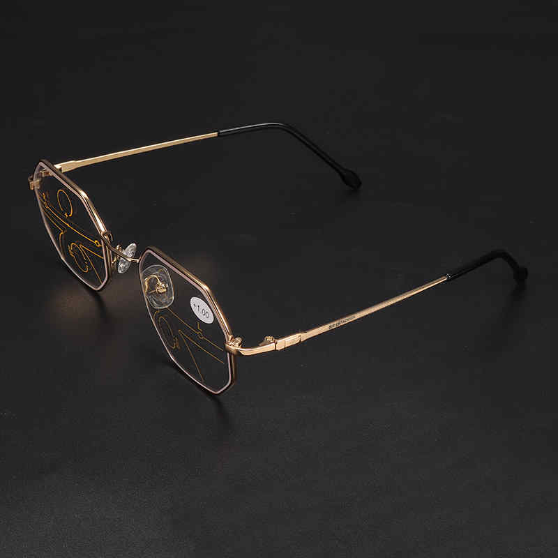 Portable-Folding-Comfortable-Reading-Glasses-Metal-Full-Frame-With-Case-1364542