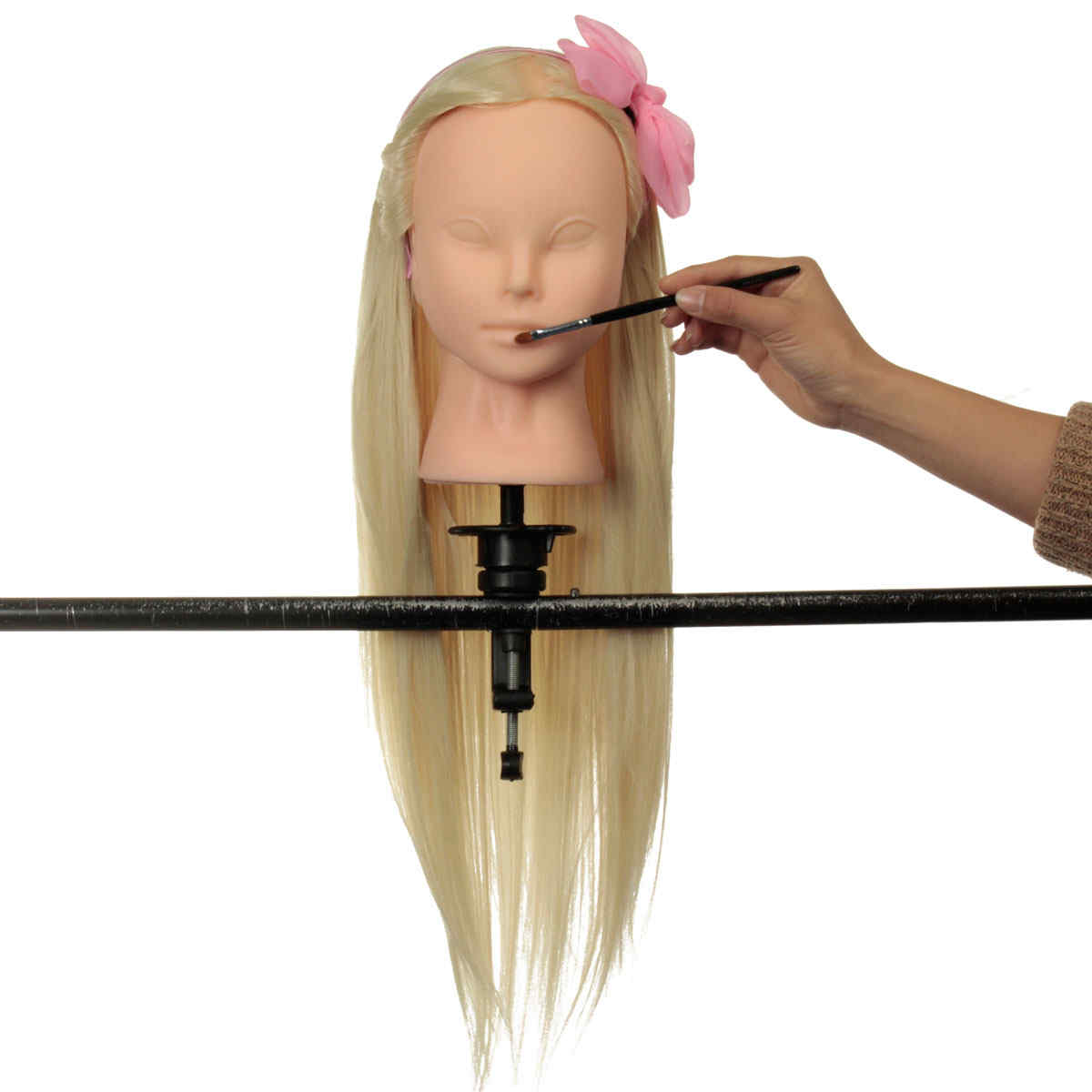 Professional-Cosmetology-Training-Head-Model-Face-Makeup-Long-Hair-Practice--Clamp-1036891