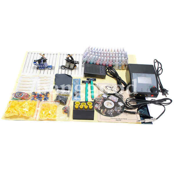 Professional-Tattoo-Kit-2-Machines-Gun-54-Color-Inks-20-Needles-983395