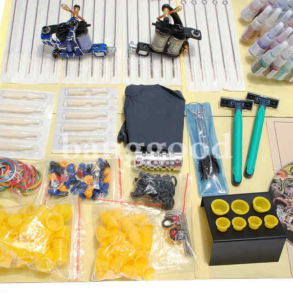 Professional-Tattoo-Kit-2-Machines-Gun-54-Color-Inks-20-Needles-983395