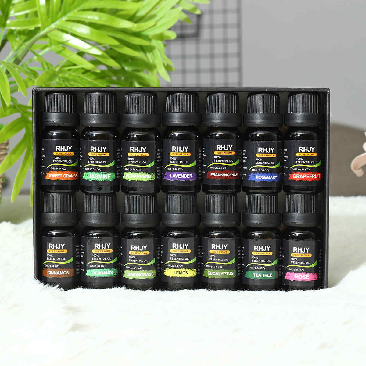 RHJY-14pcs-100-Pure-Natural-Aromatherapy-Essential-Oil-Therapeutic-Plant-Aroma-Diffuser-10ml-1250992