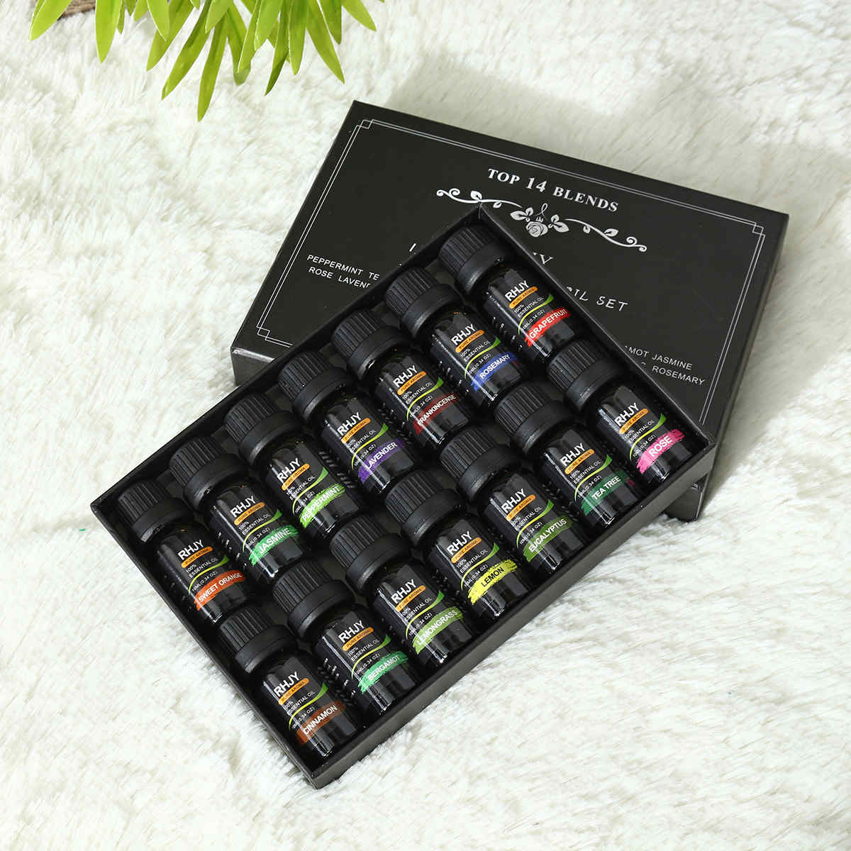 RHJY-14pcs-100-Pure-Natural-Aromatherapy-Essential-Oil-Therapeutic-Plant-Aroma-Diffuser-10ml-1250992