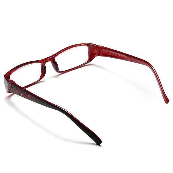 Red-Female-Diamond-Flower-Frame-Presbyopic-Reading-Glasses-Eyeglasses-10-15-20-25-30-35-40-1016117