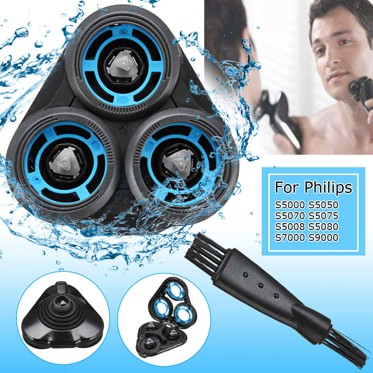 Replacement-Shaver-Head-Blades-Bracket-Holder-Cover-For-Philips-S5000-S5077-SH50-1404212