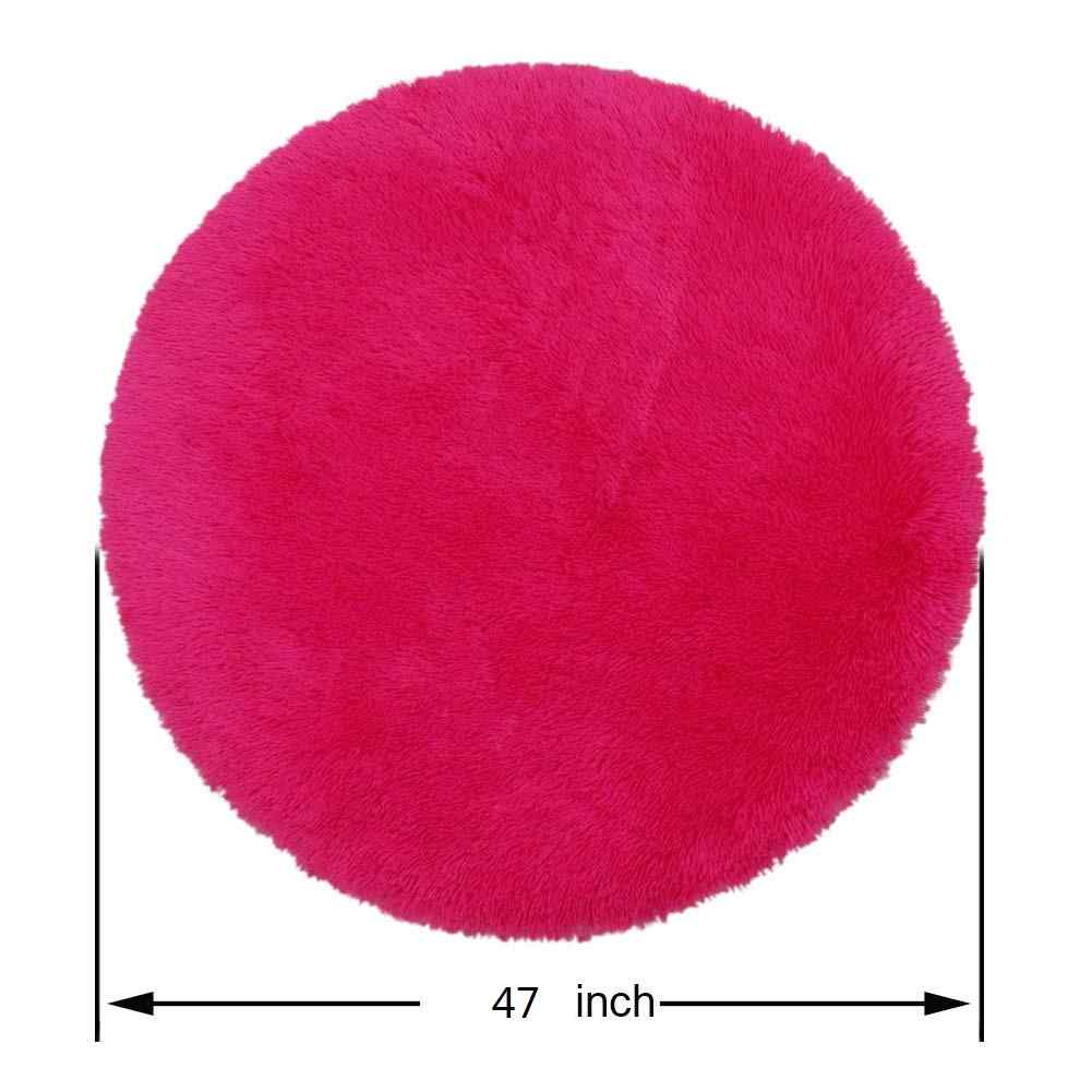 Round-Fluffy-Rugs-Anti-Skid-Shaggy-Area-Room-Home-Bedroom-Carpet-Floor-Yoga-Mats-1165899