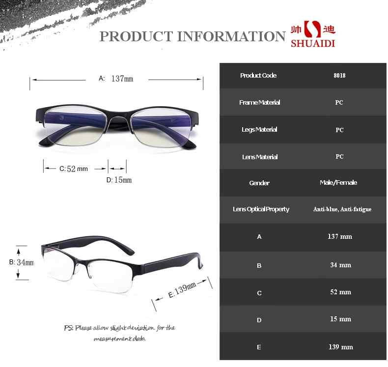 SHUAIDIreg-Half-frame-Anti-blue-Light-Blue-ray-PC-Lightweight-Presbyopic-Reading-Glasses-8018-1281217