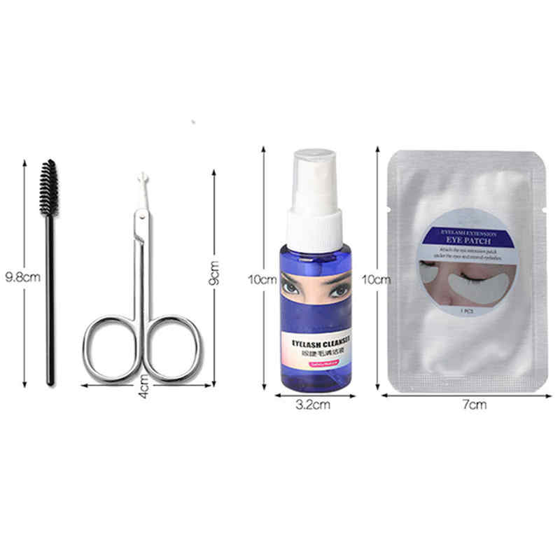 Semi-Permanent-Make-Up-Individual-Eyelash-Extensions-Curl-Glue-Tool-Kit-Set-Bag-1161134
