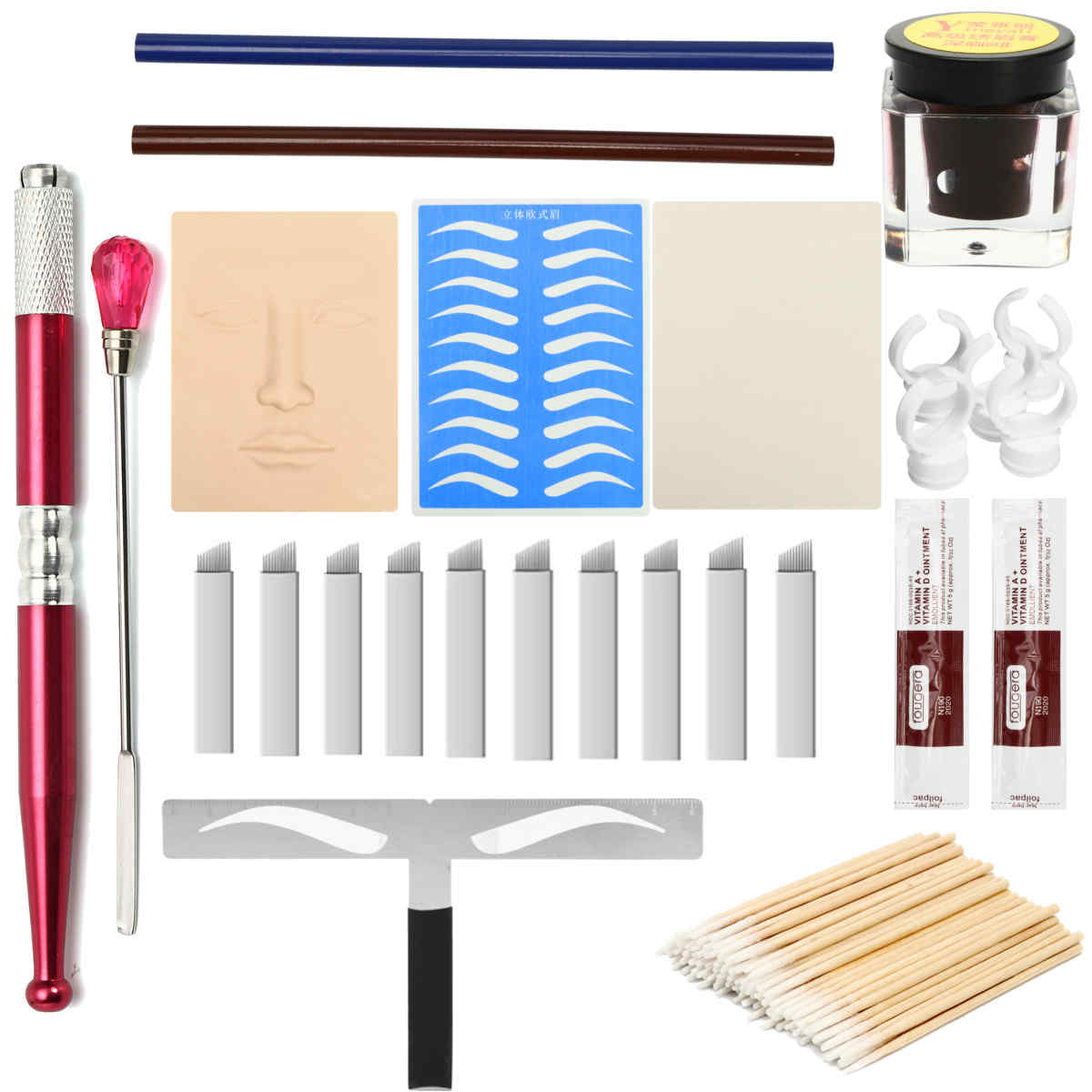 Semi-Permanent-Tattoo-Accessories-Set-Beginners-Tool-For-Eyebrows-Painting-Full-Tools-1356374