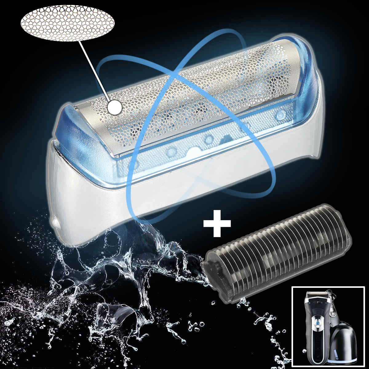 Shaver-Foil-amp-Cutter-Set-Replacement-for-Braun-20S-2000-Series-CruZer45-1240224
