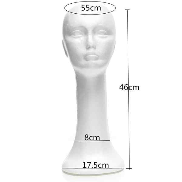 Styrofoam-Long-Neck-Female-Foam-Head-Model-Glasses-Hair-Wig-Mannequin-Hat-Stand-Display-989829