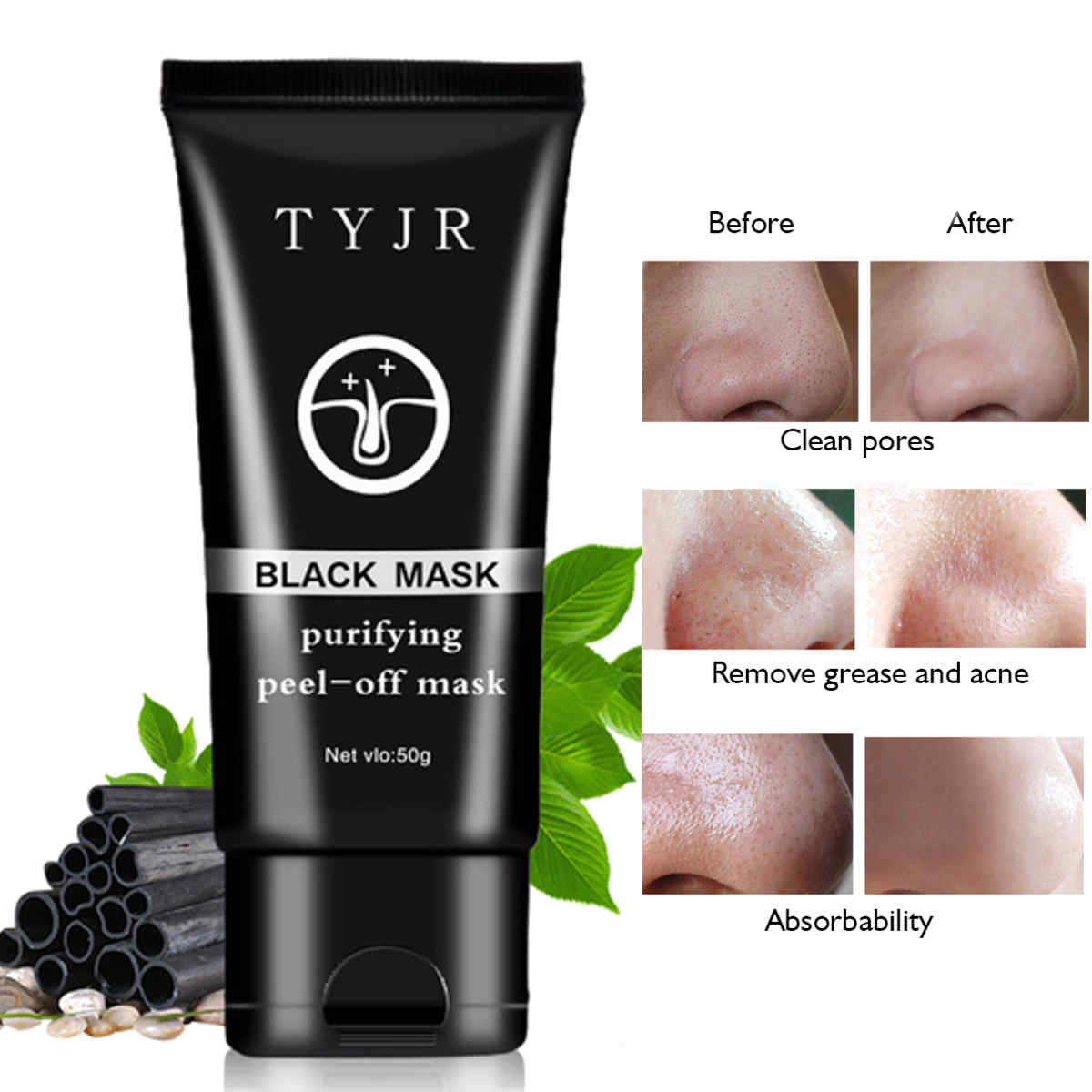 TYJR-Blackhead-Remover-Face-Mask-Nose-Acne-Pore-Deep-Cleansing-Purifying-Peel-Off-Black-Mud-50ml-1143440