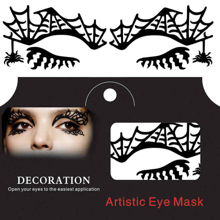 Talon-Spider-Web-Halloween-Eye-Tattoo-Sticker-Squishy-Lace-Fretwork-Papercut-Masquerade-1203343